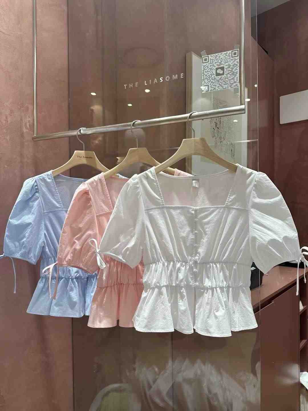 THE LIASOME直郵韓國代購女裝新款人氣休閑熱賣襯衫蕾絲衫THE LIASOME襯衫/蕾絲衫