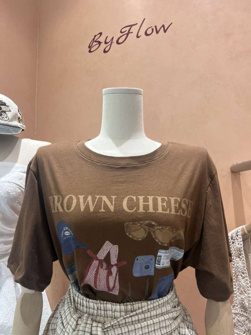 BY FLOW韓國直郵女裝新款推薦人氣時尚熱賣真品職業24秋夏T恤BY FLOWT恤