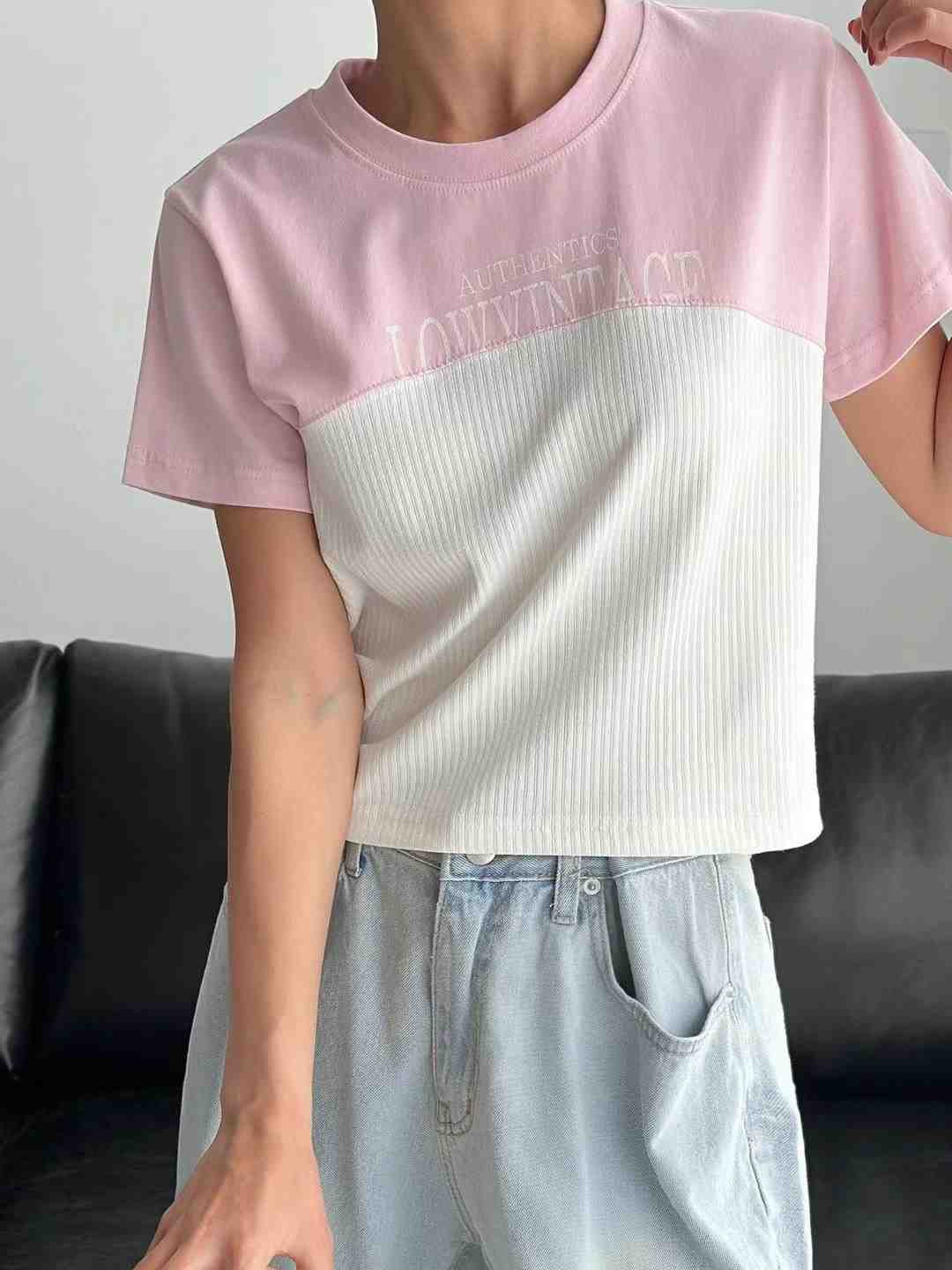 COOL CAT韓國直郵東大門實拍女裝新品24秋夏時尚熱賣T恤OBLANCT恤