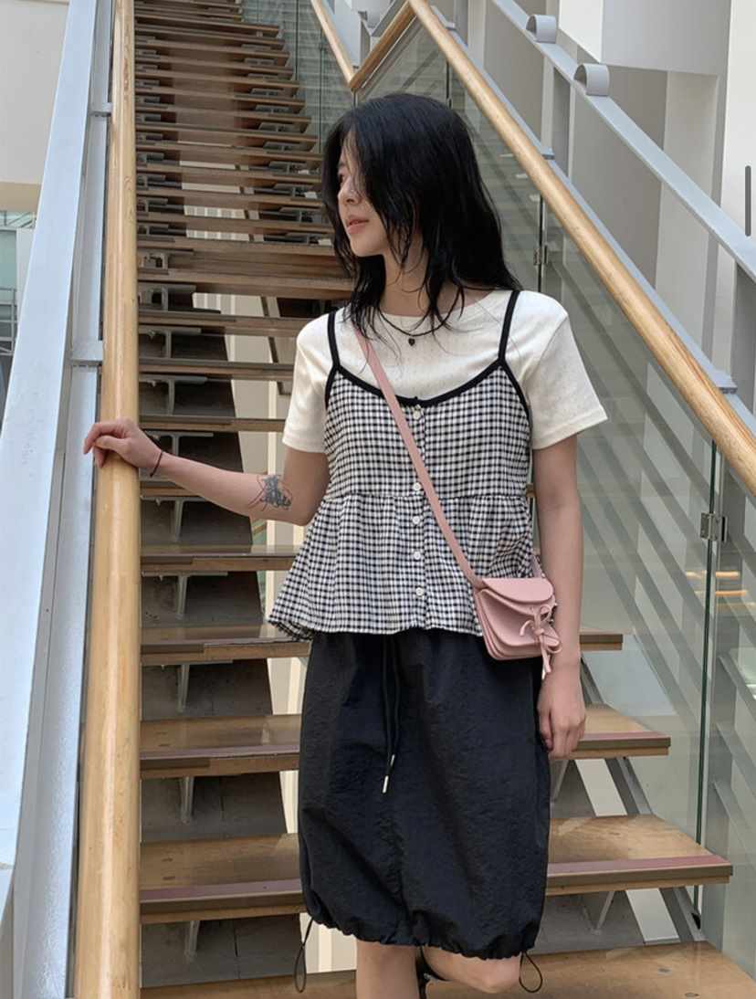 EOMPIT韓國直郵東大門實拍女士新品人氣24秋夏休閑吊帶背心EOMPIT吊帶/背心