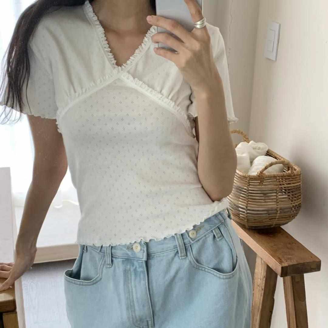 BLUSHER韓國直郵女士新款時尚真品熱賣職業休閑24秋夏T恤BLUSHERT恤