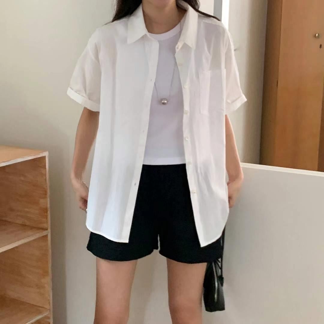 BLUSHER直郵韓國代購女士新品時尚熱賣真品24秋夏襯衫蕾絲衫BLUSHER襯衫/蕾絲衫