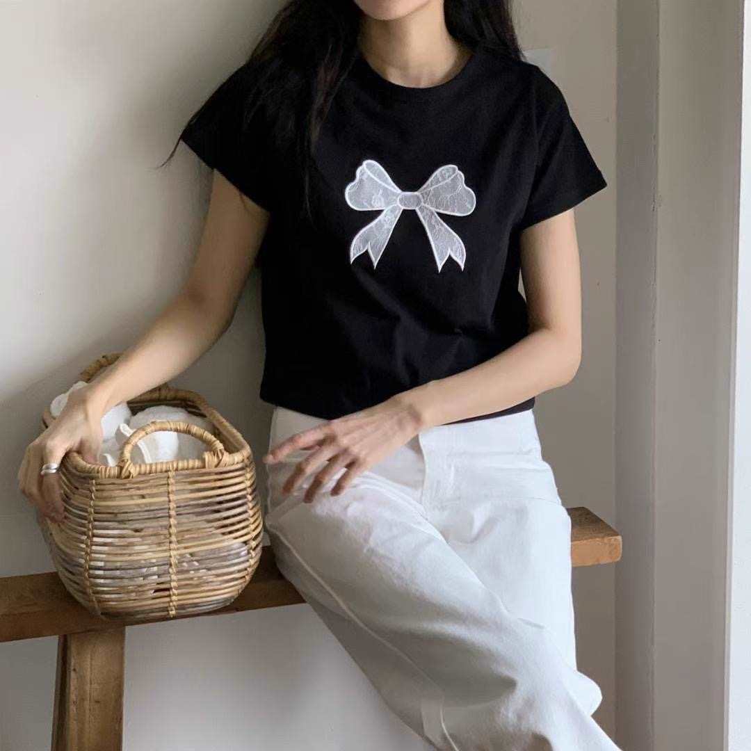 BLUSHER直郵韓國代購女士新款職業24秋夏真品休閑熱賣T恤BLUSHERT恤