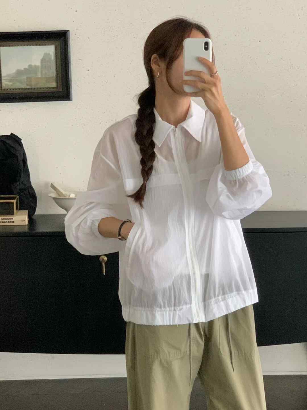 DOUBLE韓國直郵女士新品時尚職業人氣熱賣真品推薦24秋夏夾克DOUBLE夾克
