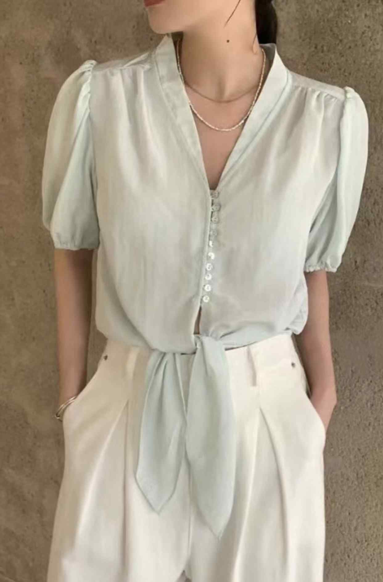 PALPAL直郵韓國代購女裝新款職業休閑熱賣24春夏襯衫蕾絲衫PALPAL襯衫/蕾絲衫