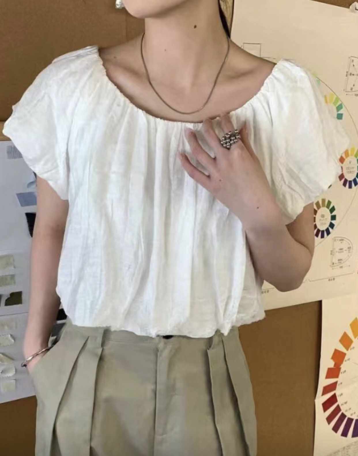PALPAL韓國直郵女裝新款24春夏推薦休閑真品時尚襯衫蕾絲衫PALPAL襯衫/蕾絲衫