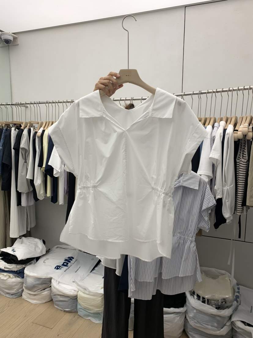 MOI直郵韓國代購女裝新品職業時尚人氣休閑真品推薦襯衫蕾絲衫MOI-A襯衫/蕾絲衫