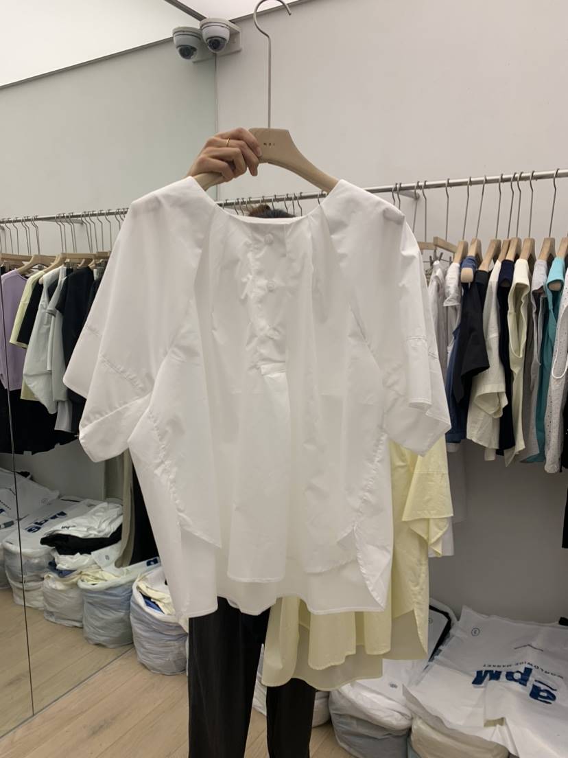 MOI韓國直郵東大門實拍女裝新品24春夏推薦人氣襯衫蕾絲衫MOI-A襯衫/蕾絲衫