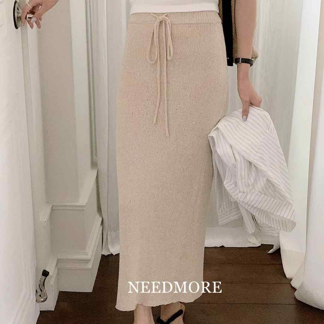 NEED MORE韓國直郵東大門實拍女士新款真品熱賣24秋夏長裙亞麻NEED MORE長裙