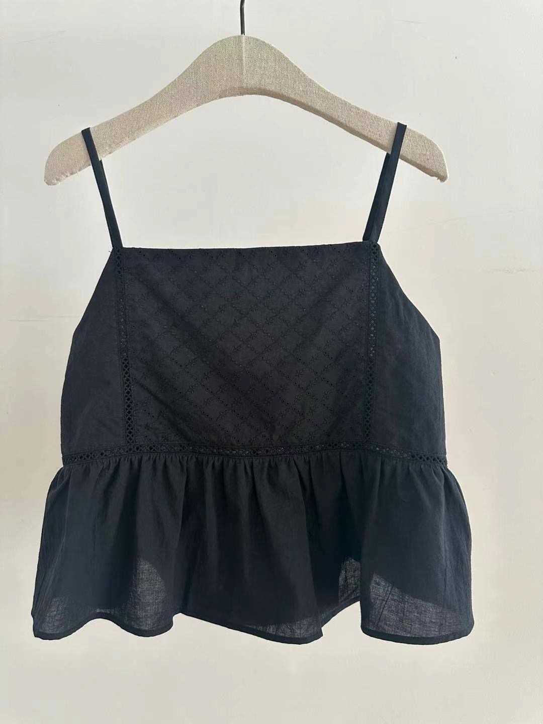 BLANK韓國直郵東大門實拍女士新品休閑時尚人氣24秋夏吊帶背心BUTTON 12吊帶/背心