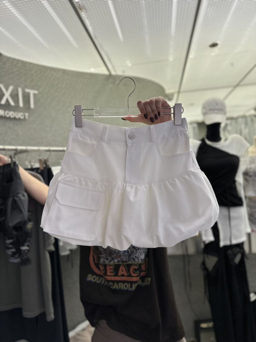 EXIT韓國直郵女裝新款休閑人氣時尚熱賣真品推薦24春夏短裙口袋EXIT短裙