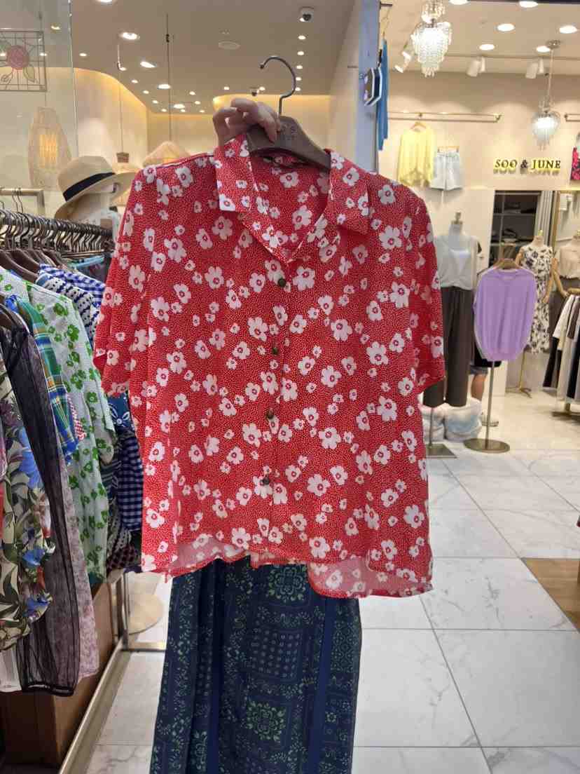 SUISUI韓國直郵東大門代購女士新品24秋夏真品襯衫蕾絲衫SUISUI襯衫/蕾絲衫