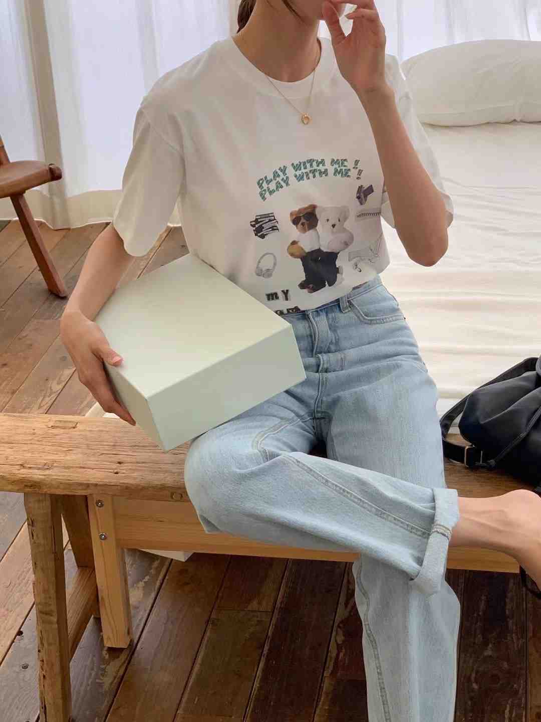 SALT.B韓國直郵東大門實拍女士新款人氣熱賣推薦休閑職業T恤SALT.BT恤