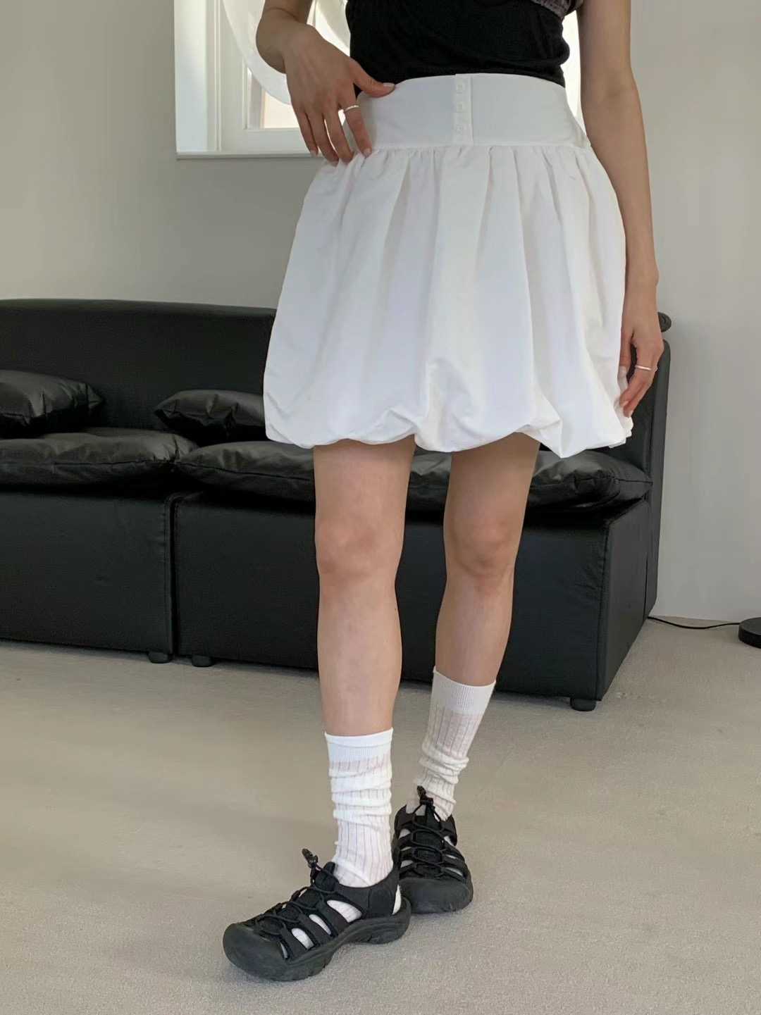 HWYL直郵韓國代購女裝新品24春夏職業推薦真品休閑時尚短裙ELMU短裙