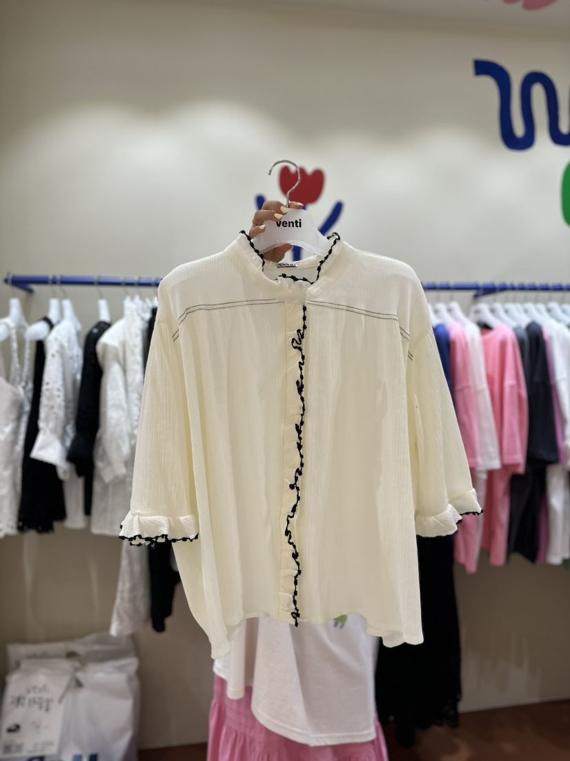 Venti韓國直郵女裝新品人氣真品休閑職業熱賣推薦襯衫蕾絲衫VENTI襯衫/蕾絲衫