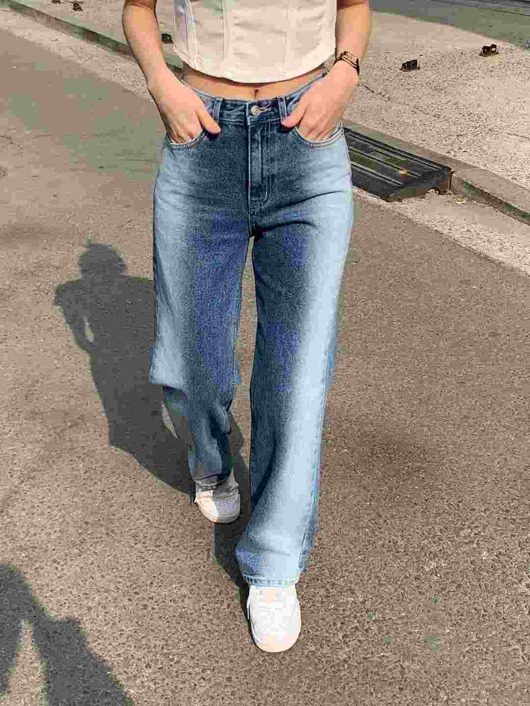 DOUBLEM直郵韓國代購女裝新品休閑24春夏職業人氣真品牛仔褲DOUBLEM牛仔褲
