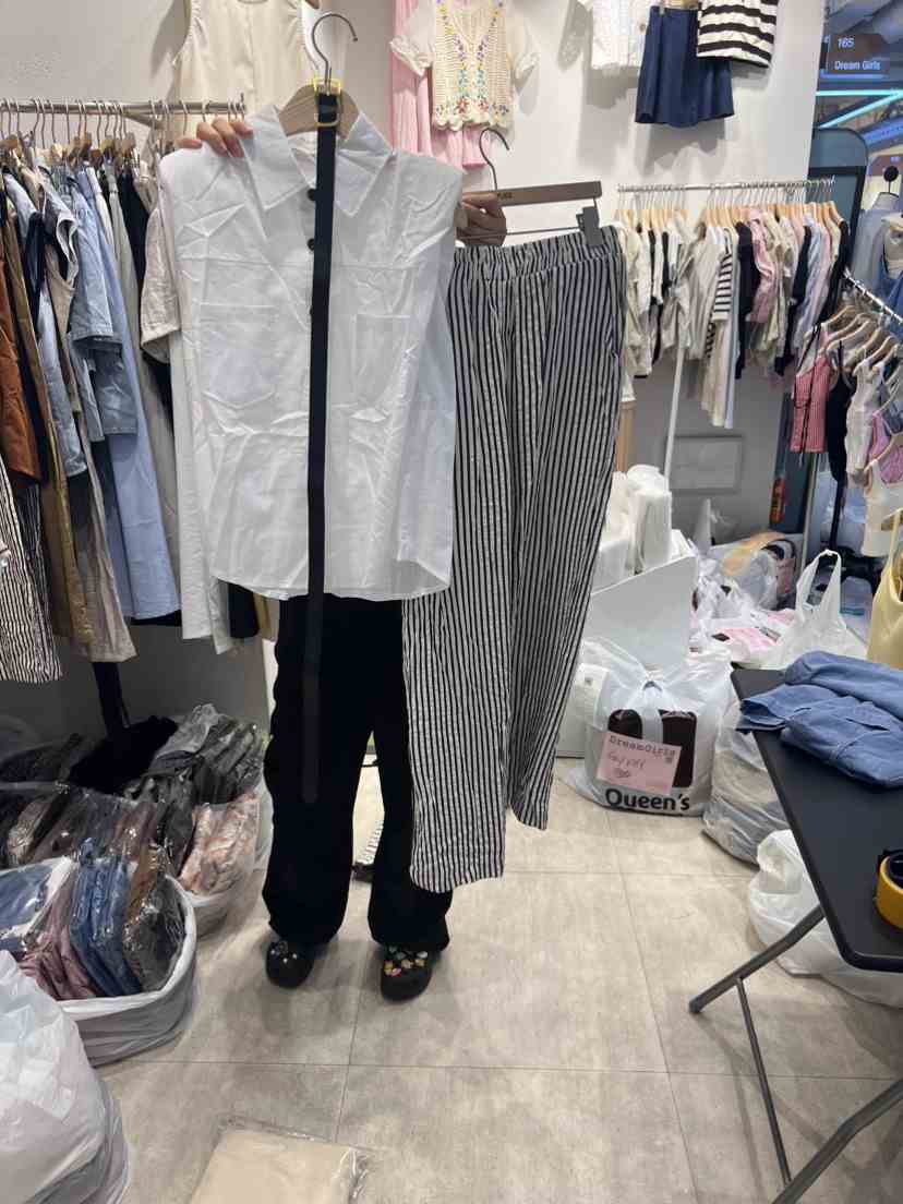 HOT PLACE/DREAM GIRIS韓國直郵東大門代購女裝新品時尚套裝含腰帶格紋空套裝