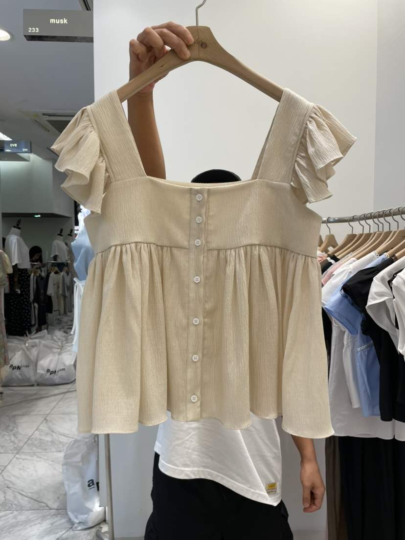 MUSK韓國直郵東大門實拍女裝新款真品24春夏推薦吊帶背心LIMED SPRUCE吊帶/背心