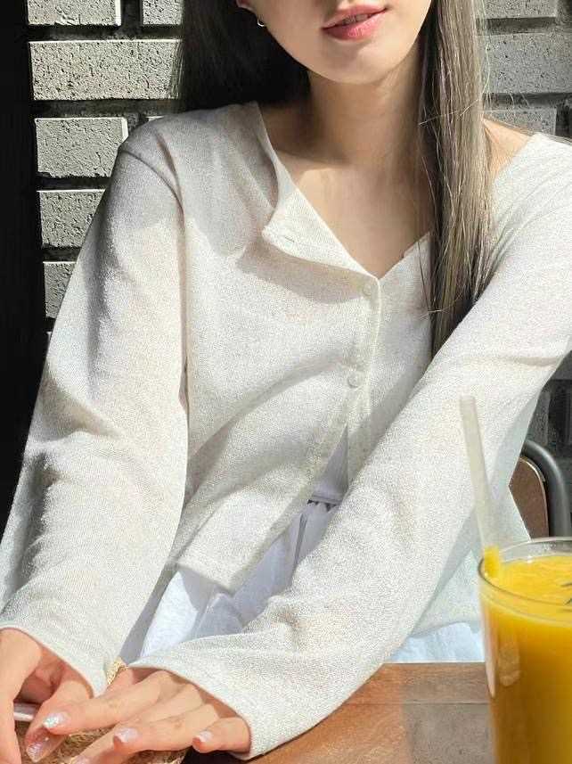 SATURDAY韓國直郵東大門實拍女裝新品人氣真品針織衫短款亞麻SATURDAY針織衫