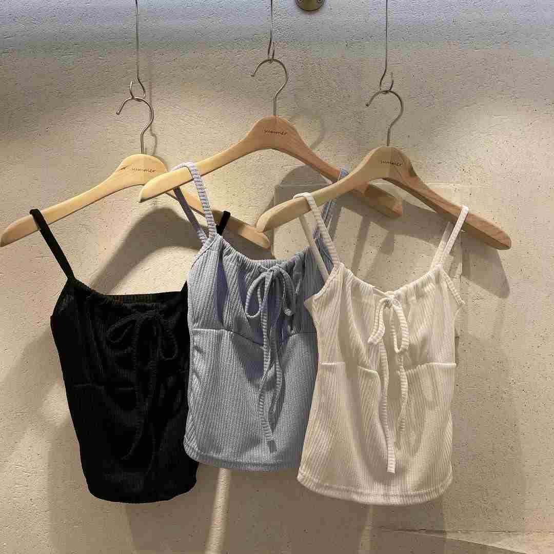 MIMISHOUS-OT韓國直郵東大門實拍女裝新品24春夏吊帶背心MIMISHOUS吊帶/背心