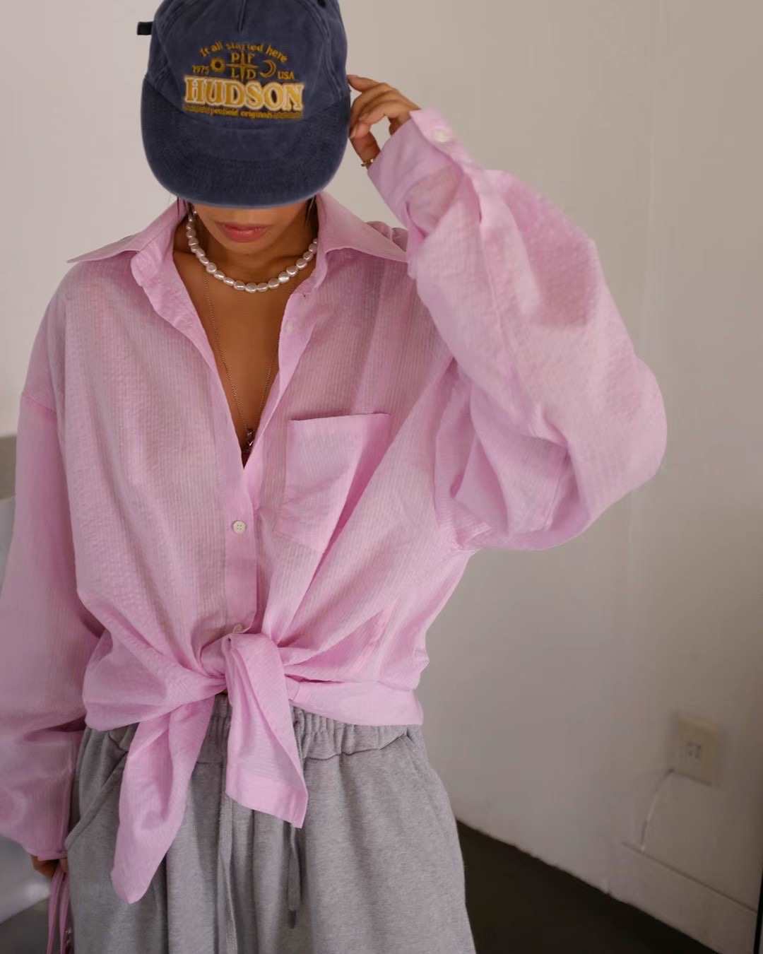 MINICLOSET直郵韓國代購女裝新品職業時尚熱賣休閑襯衫蕾絲衫MINICLOSET襯衫/蕾絲衫