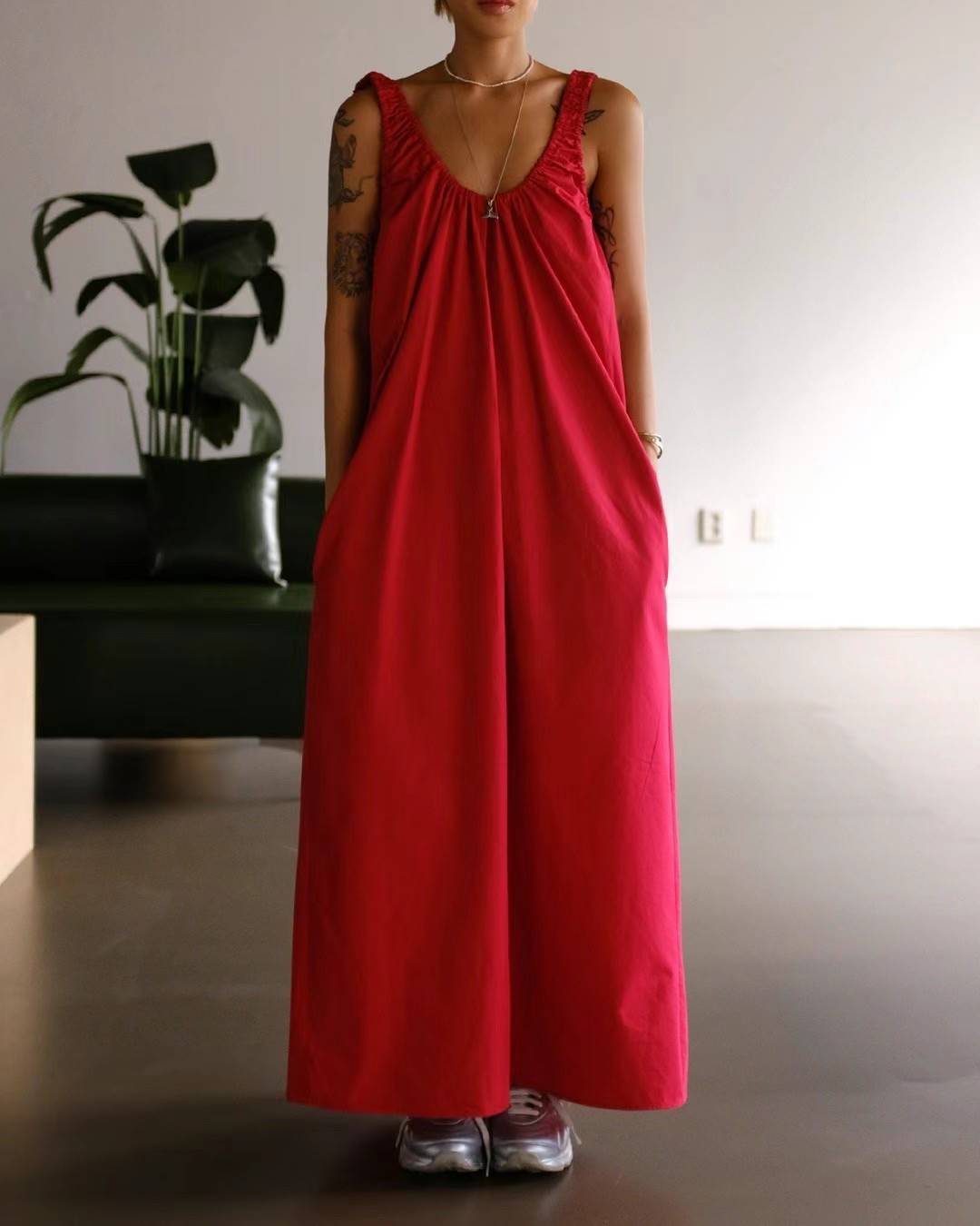 MINICLOSET韓國直郵東大門實拍女裝新款24春夏連衣裙綁帶MINICLOSET連衣裙