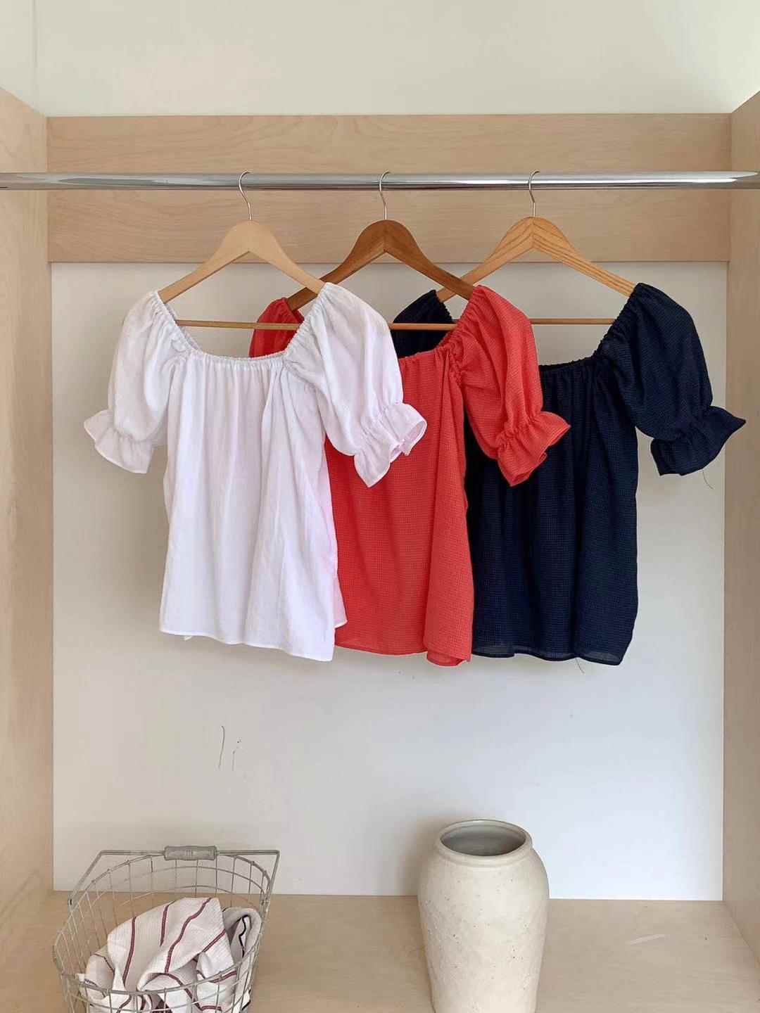 SOARE韓國直郵女裝新款推薦真品職業熱賣時尚24春夏襯衫蕾絲衫SOARE襯衫/蕾絲衫