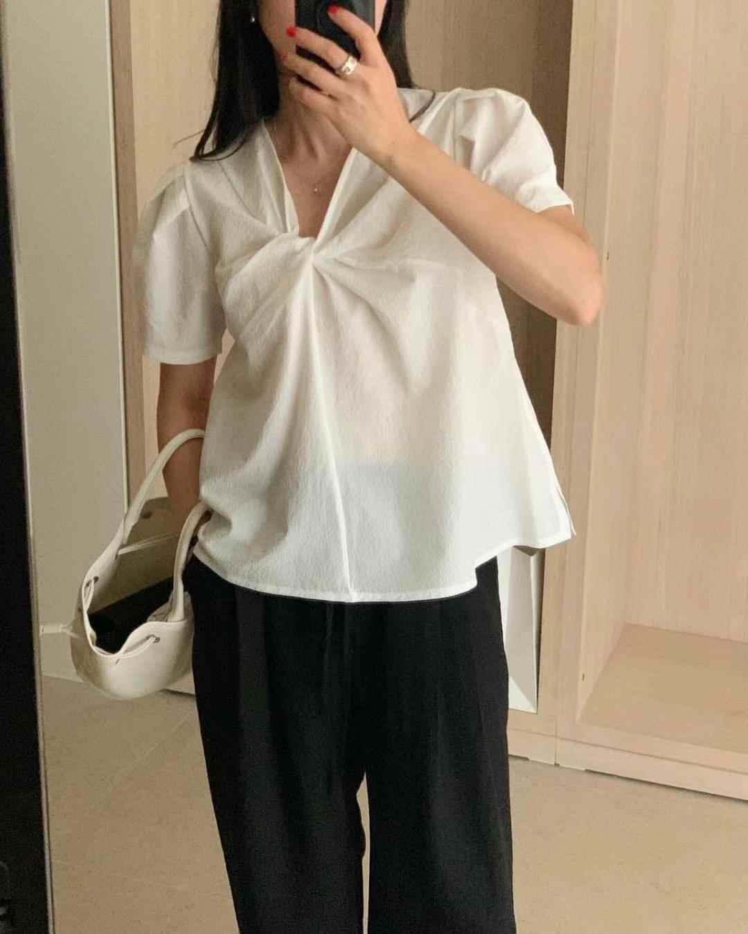리커먼드直郵韓國代購女裝新款真品24春夏推薦襯衫蕾絲衫LONDON LACE襯衫/蕾絲衫