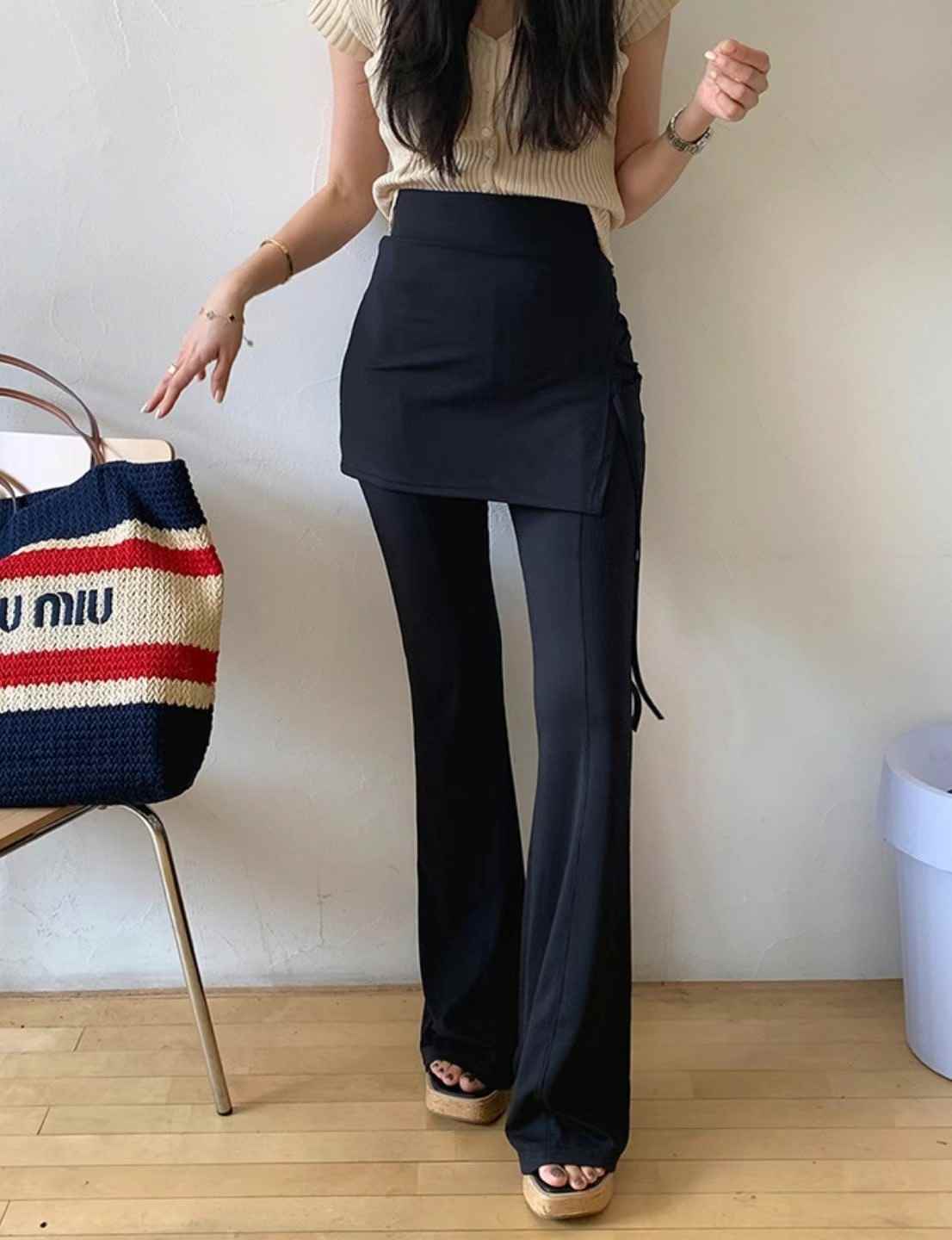 BLACK LINE韓國直郵東大門實拍女裝新品人氣真品時尚推薦裙褲BLACK LINE裙褲