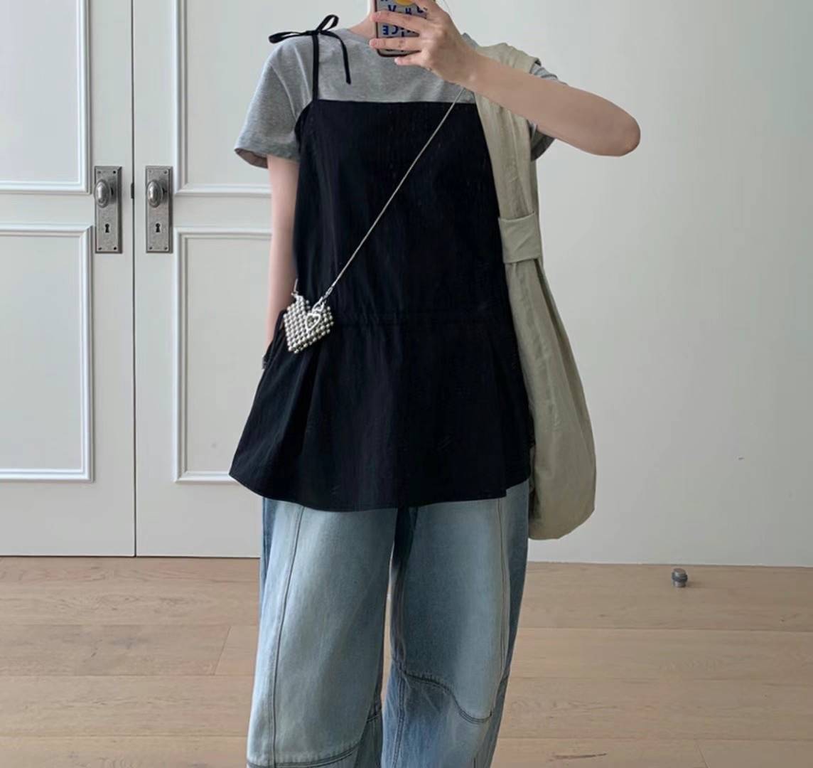 LIVING/CO-씨오-T韓國直郵女士新款真品休閑24秋夏吊帶背心CO CO/LIVING吊帶/背心