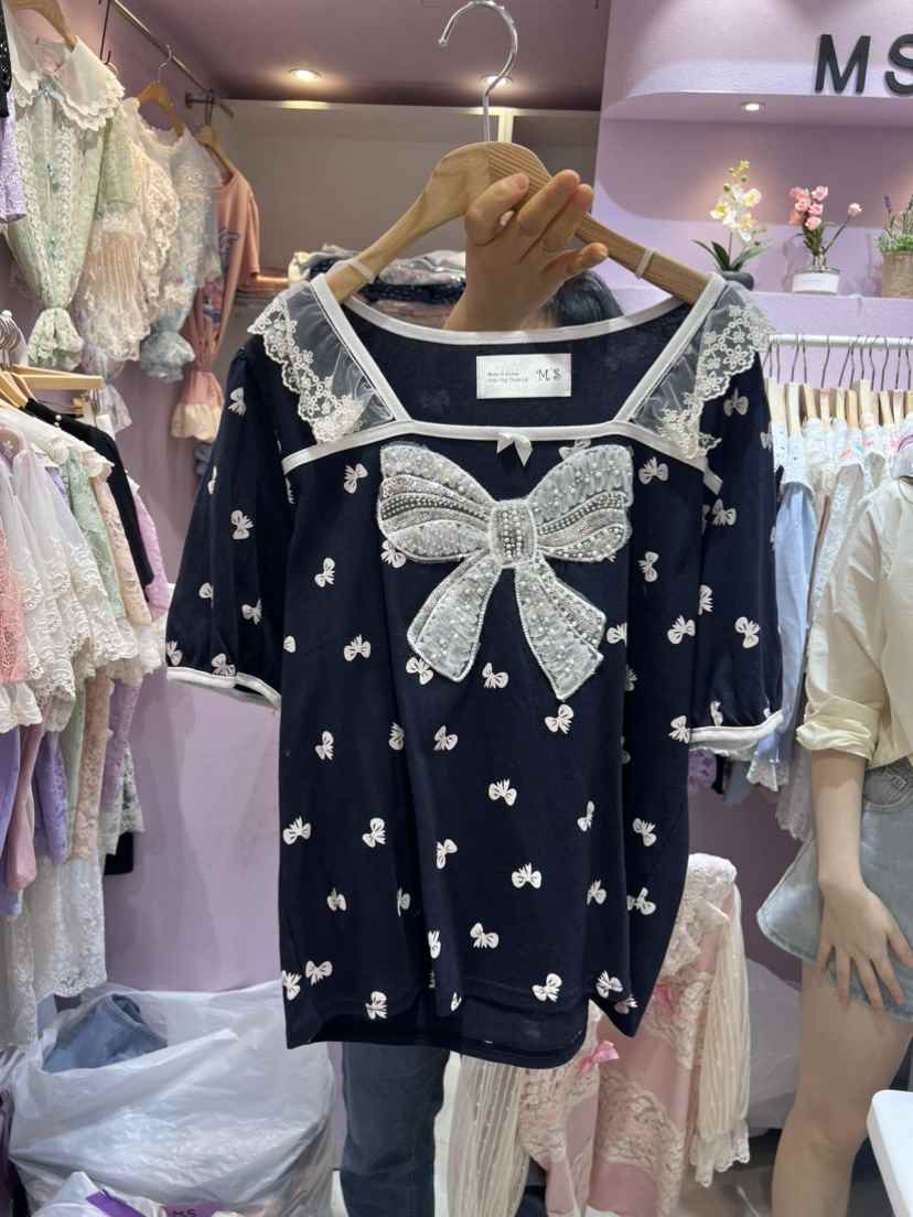 MS韓國直郵東大門實拍女裝新款24春夏熱賣真品時尚職業T恤MST恤