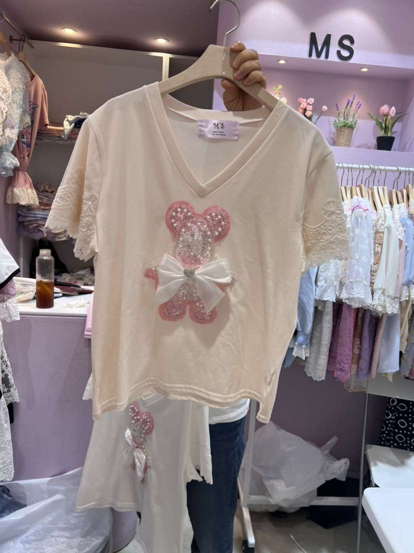 MS韓國直郵女裝新品休閑人氣推薦真品時尚熱賣24春夏職業T恤MST恤