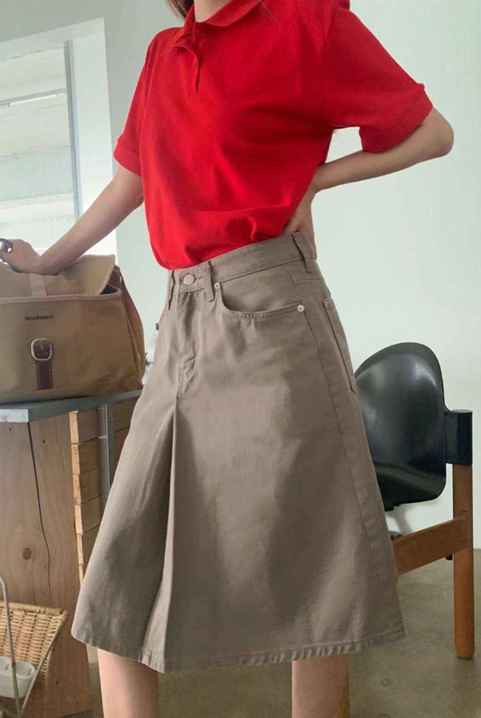 1OR2韓國直郵東大門代購女裝新品熱賣職業人氣半身裙中短裙OOTJ/1OR2半身裙/中短裙