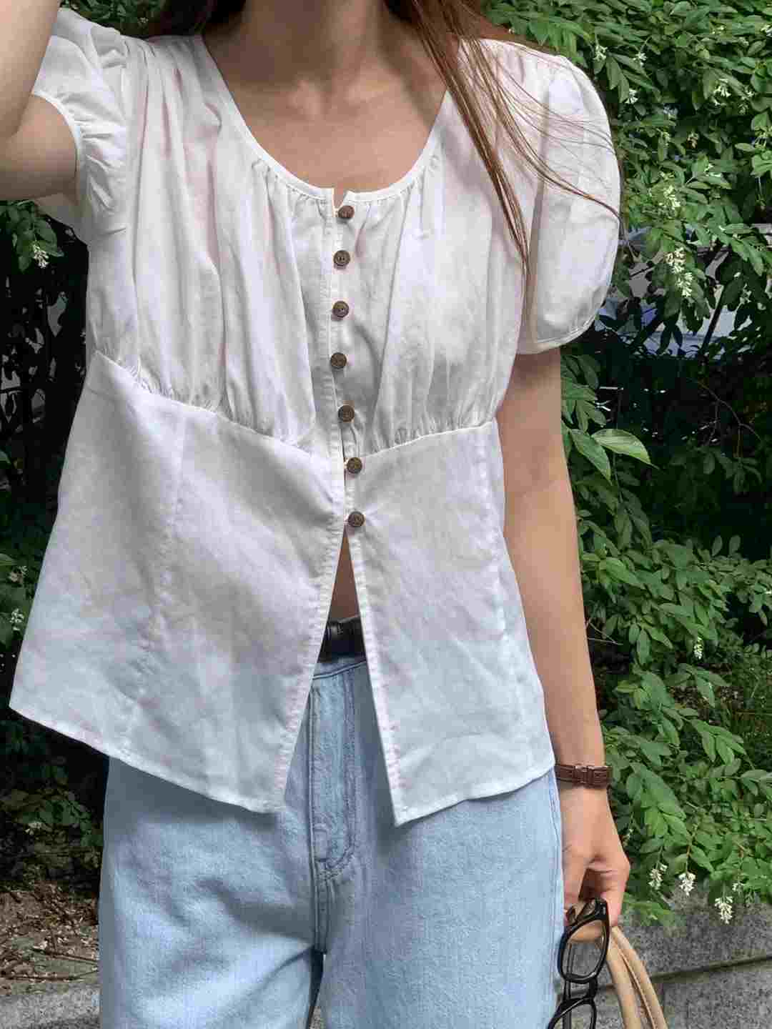 NEUF NINE直郵韓國代購女裝新品職業熱賣人氣24春夏襯衫蕾絲衫NEUF NINE襯衫/蕾絲衫