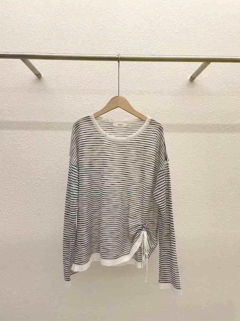 X韓國直郵女裝新款推薦休閑真品人氣熱賣時尚職業24春夏長袖T恤SERIN長袖T恤