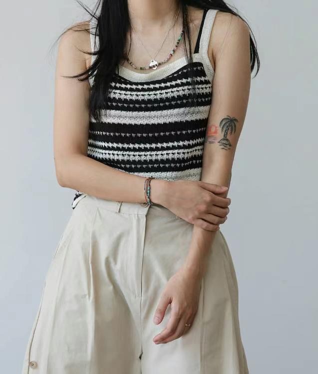 EIFFEL韓國直郵東大門代購女裝新款休閑人氣熱賣時尚吊帶背心EIFFEL吊帶/背心