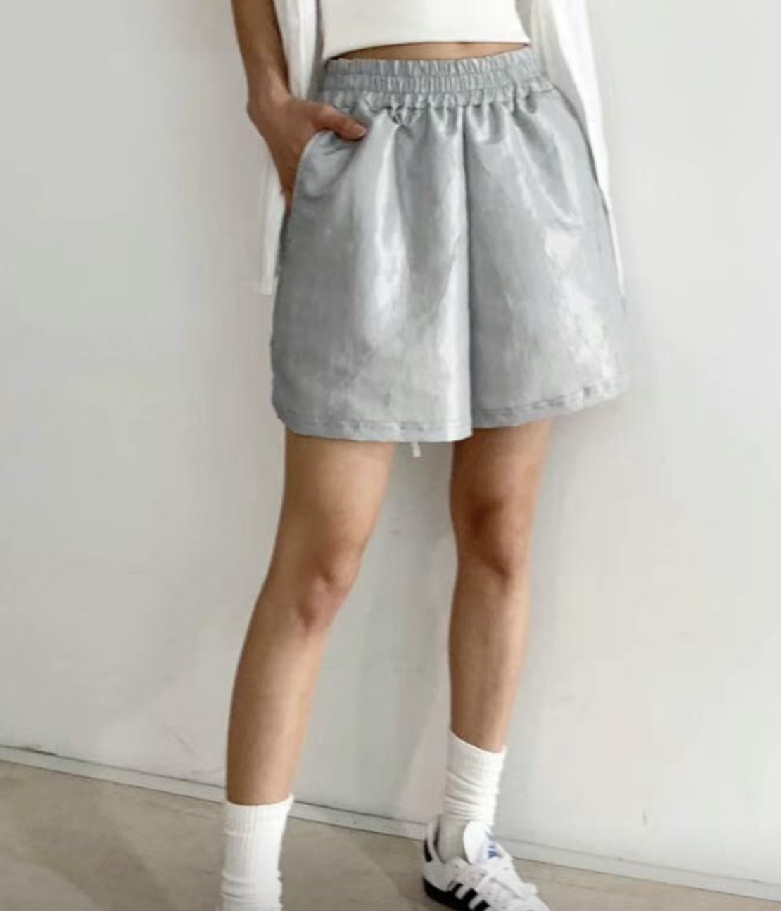 COVER韓國直郵東大門實拍女裝新品推薦時尚人氣真品短褲褶皺COVER短褲