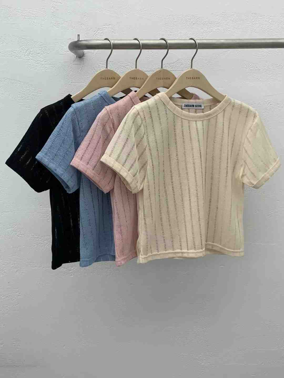 THEBARN韓國直郵東大門代購女士新款24秋夏時尚熱賣推薦T恤THEBARNT恤