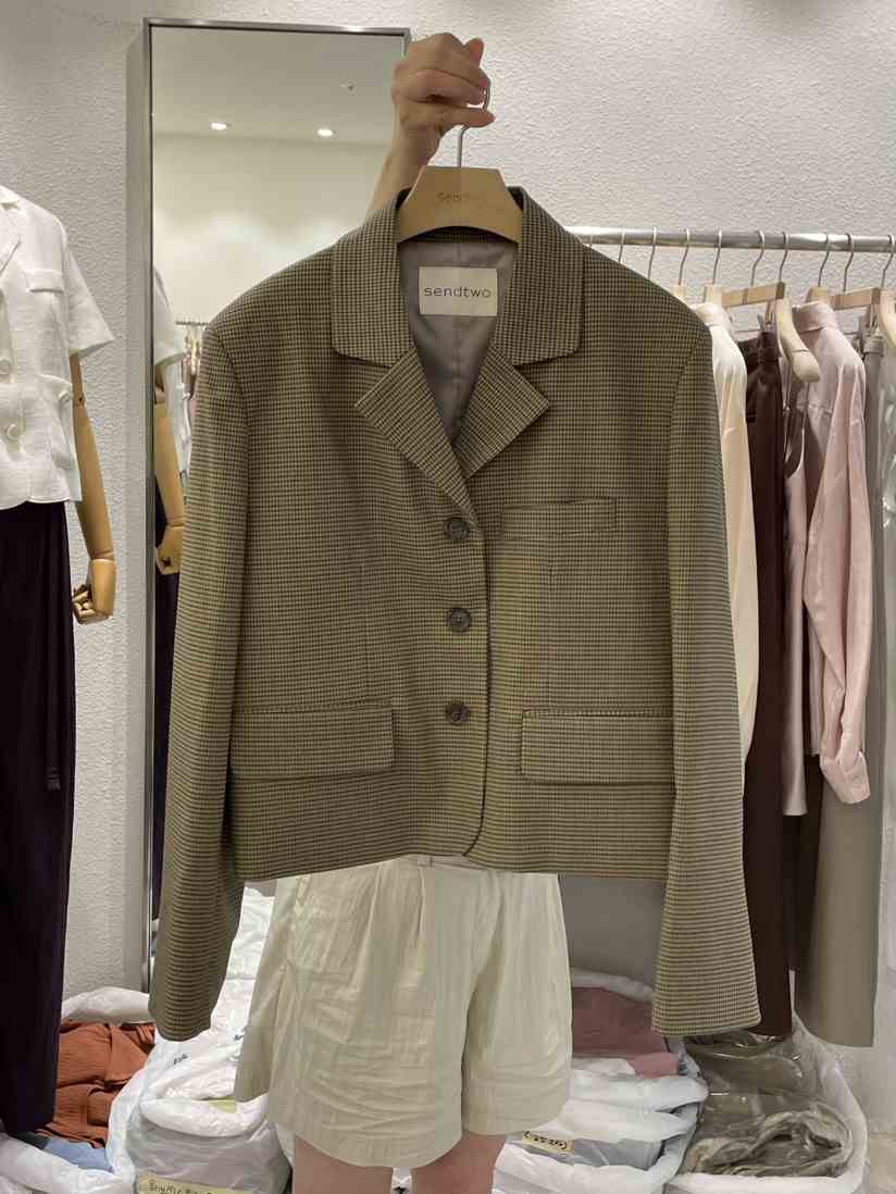 Sendtwo韓國直郵東大門實拍女裝新品人氣熱賣真品職業休閑夾克SENDTWO夾克
