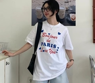 YOU ARE BEAUTIFUL韓國直郵女裝新品真品24秋夏休閑T恤AMIABLET恤