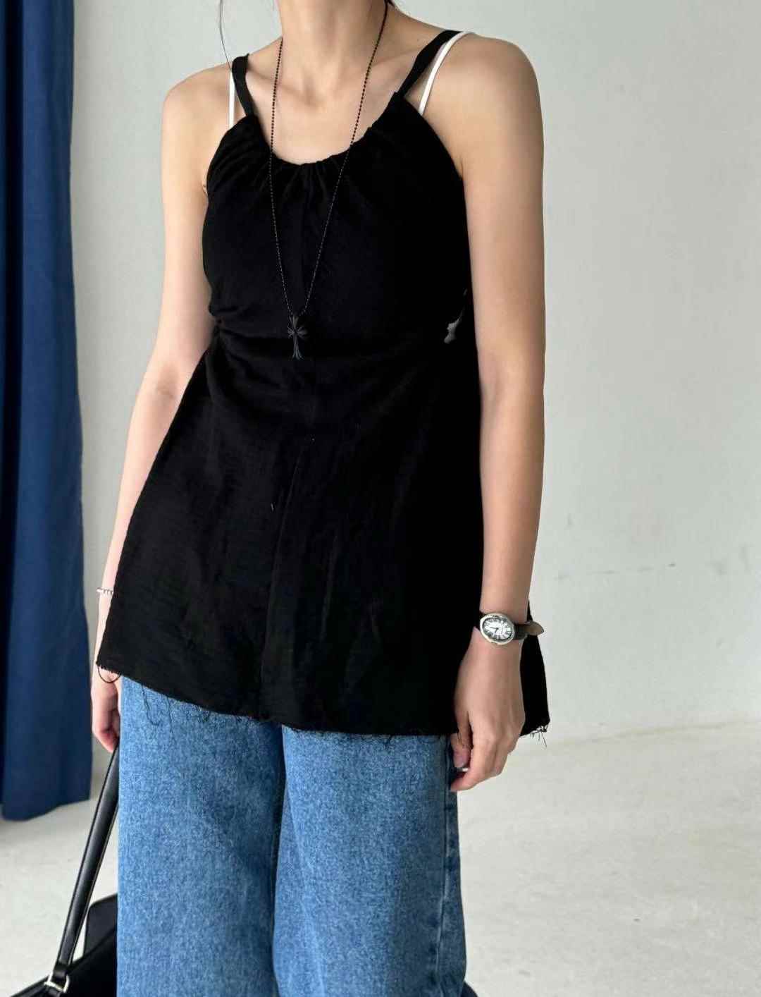 GLOSSY東大門代購女裝新款真品休閑24秋夏人氣熱賣吊帶背心GLOSSY吊帶/背心