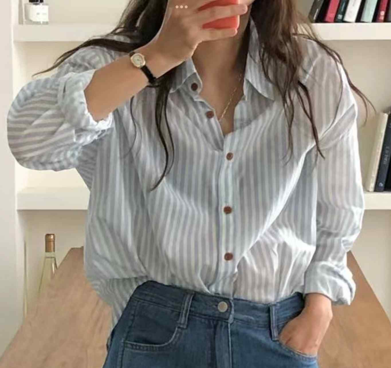 MOOD BEIGE直郵韓國代購女裝新品人氣時尚真品24春夏襯衫蕾絲衫MOOD BEIGE襯衫/蕾絲衫
