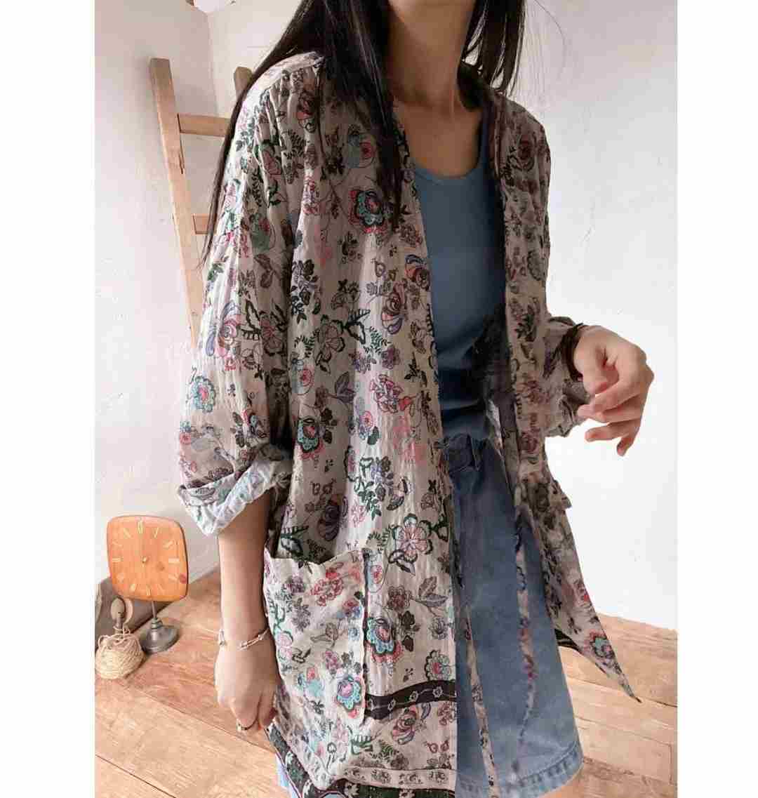 FEBRUUARY韓國直郵東大門實拍女士新品推薦休閑時尚襯衫蕾絲衫WOODEN襯衫/蕾絲衫