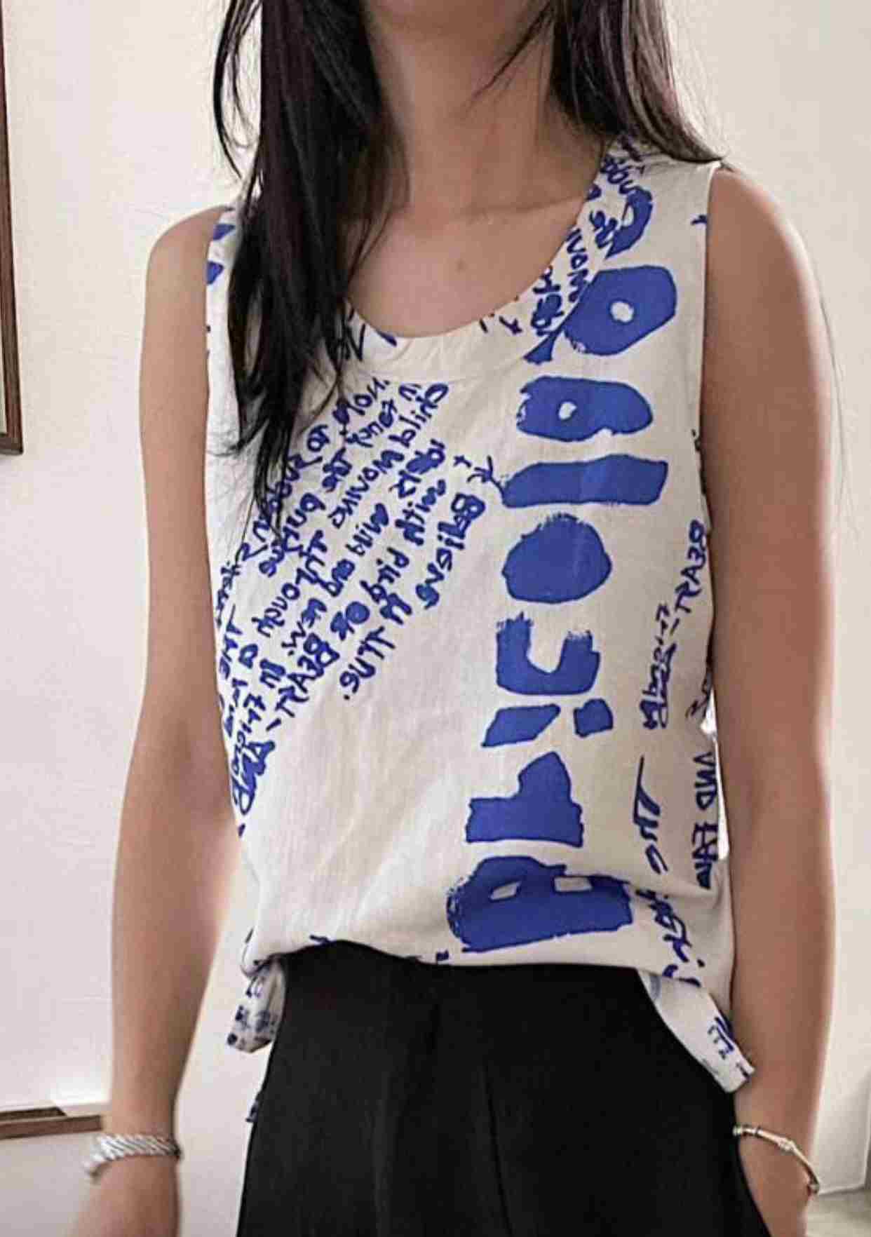 FEBRUUARY韓國直郵東大門實拍女士新品休閑職業推薦吊帶背心WOODEN吊帶/背心