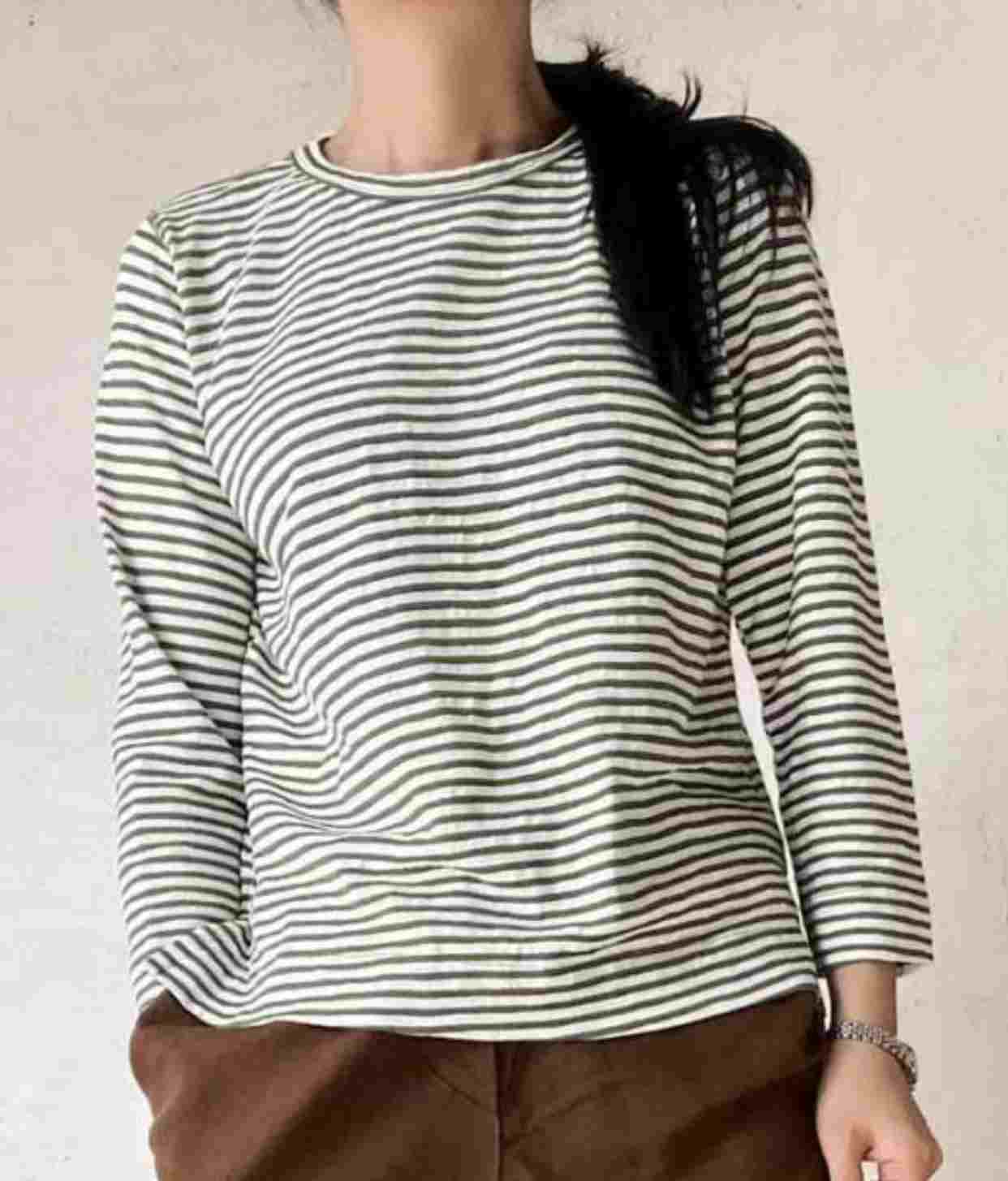 FEBRUUARY韓國直郵女裝新款真品時尚職業休閑推薦熱賣長袖T恤WOODEN長袖T恤