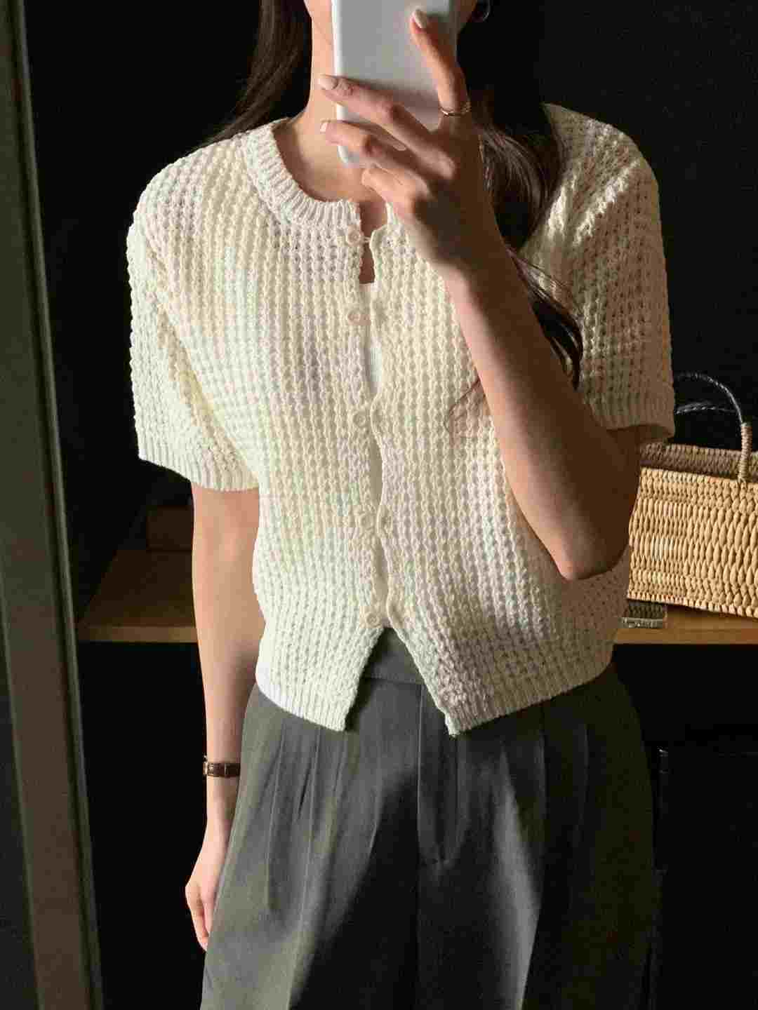 DE FOND韓國直郵女士新款休閑熱賣時尚真品24秋夏針織衫DE FOND針織衫