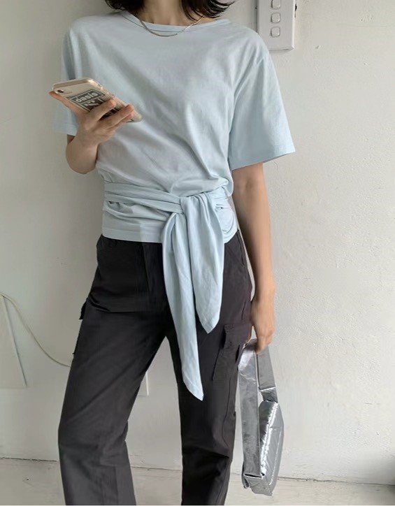 HIDEWAY直郵韓國代購女裝新款休閑24春夏職業真品推薦T恤HIDEWAYT恤