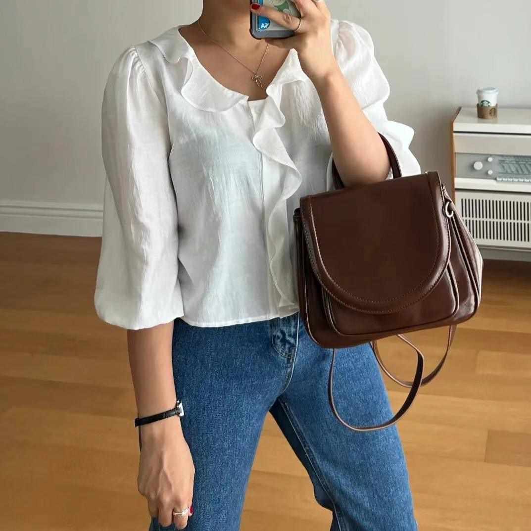 HONESTY韓國直郵東大門實拍女裝新品推薦24春夏襯衫蕾絲衫HONESTY襯衫/蕾絲衫