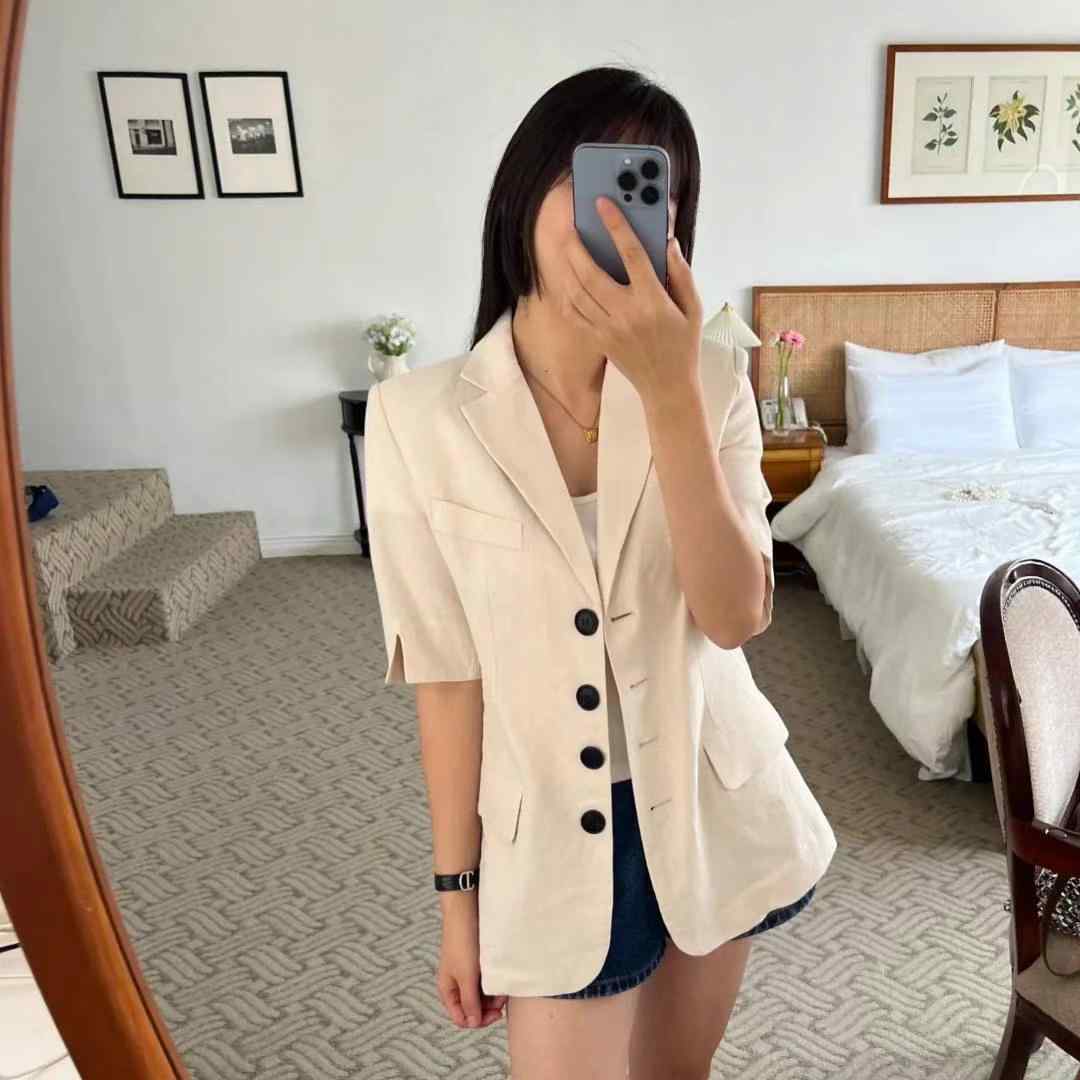 HONESTY韓國直郵女裝新款人氣時尚推薦職業熱賣24春夏夾克亞麻HONESTY夾克