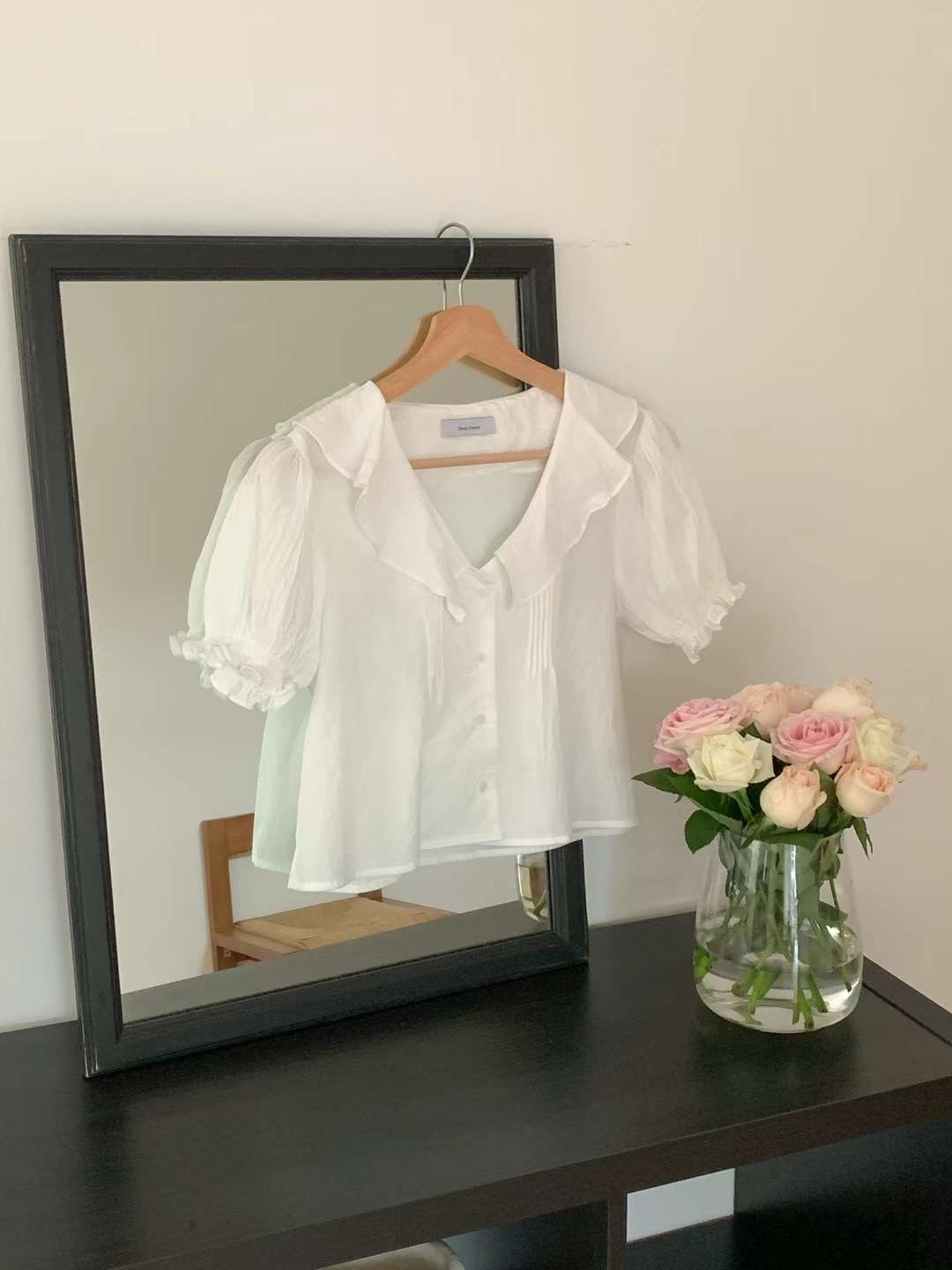 DEAR.FOREST韓國直郵女裝新款24春夏時尚熱賣襯衫蕾絲衫DEAR.FOREST襯衫/蕾絲衫